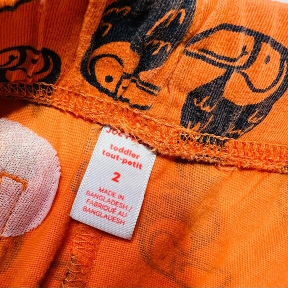 Joe Fresh Orange Black Cat Halloween Shorts - Picture 2 of 2